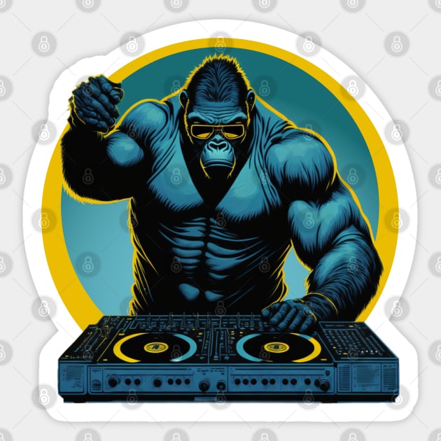 Gorilla Kong DJ Set Sticker by Hixon House